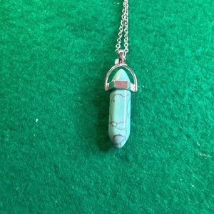 Silver-Tone Double Snake Chain Necklace w/ Interlocking Circle Pendant